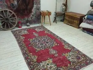 Vintage Eskitme Yün Halı 141x285 cm 10837