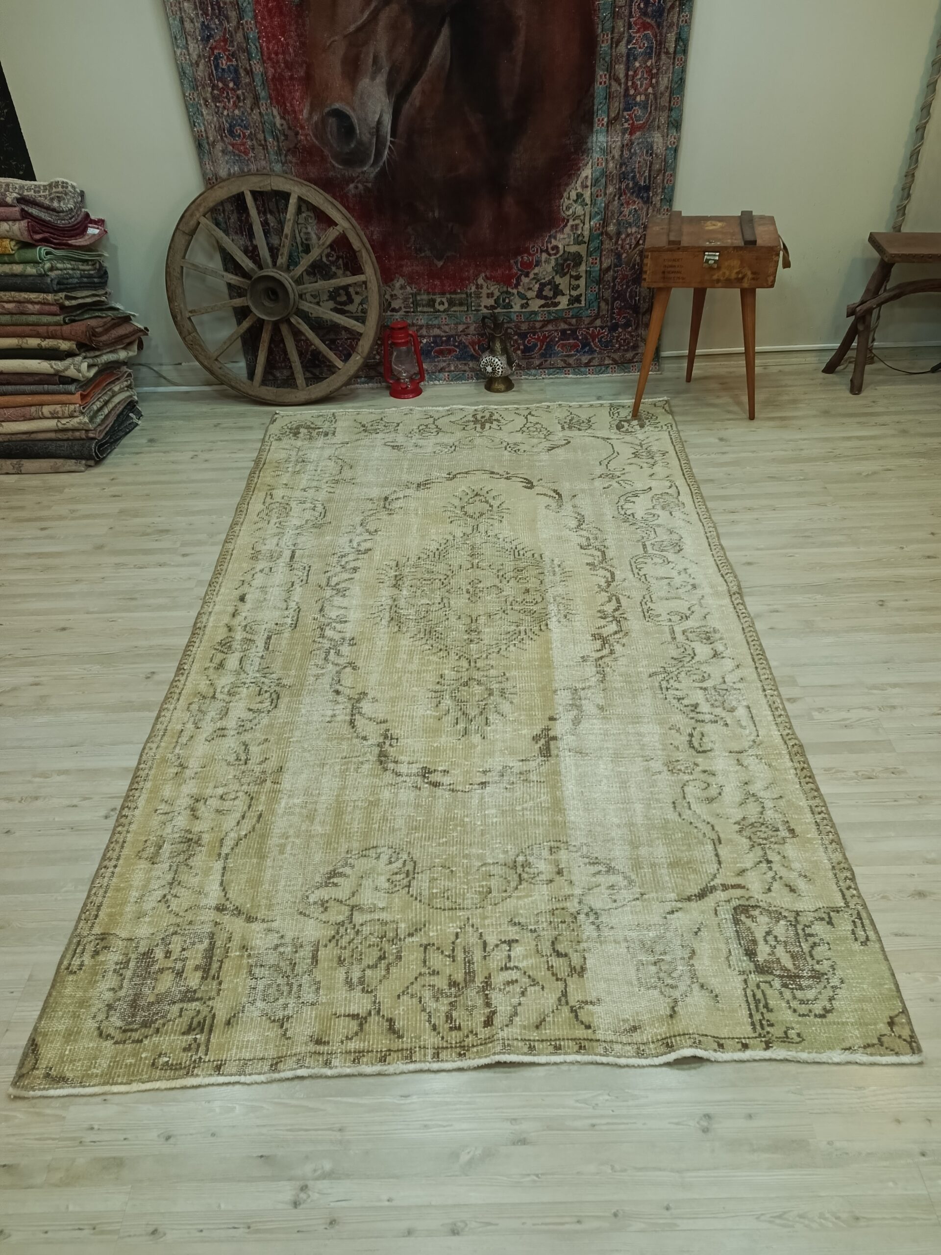 Vintage Yün & Pamuk Halı 150x269 cm 10838 - Görsel 6