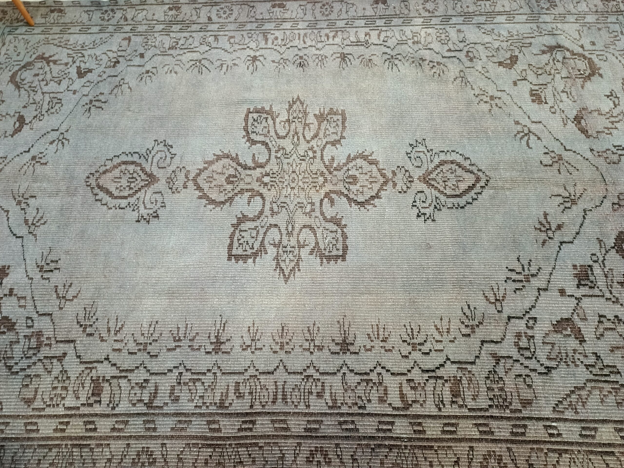 %100 Yün Doğal Vintage Halı 189x278 cm 10844 - Görsel 4